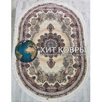 Иранский ковер Rishim 36316 Бежевый овал